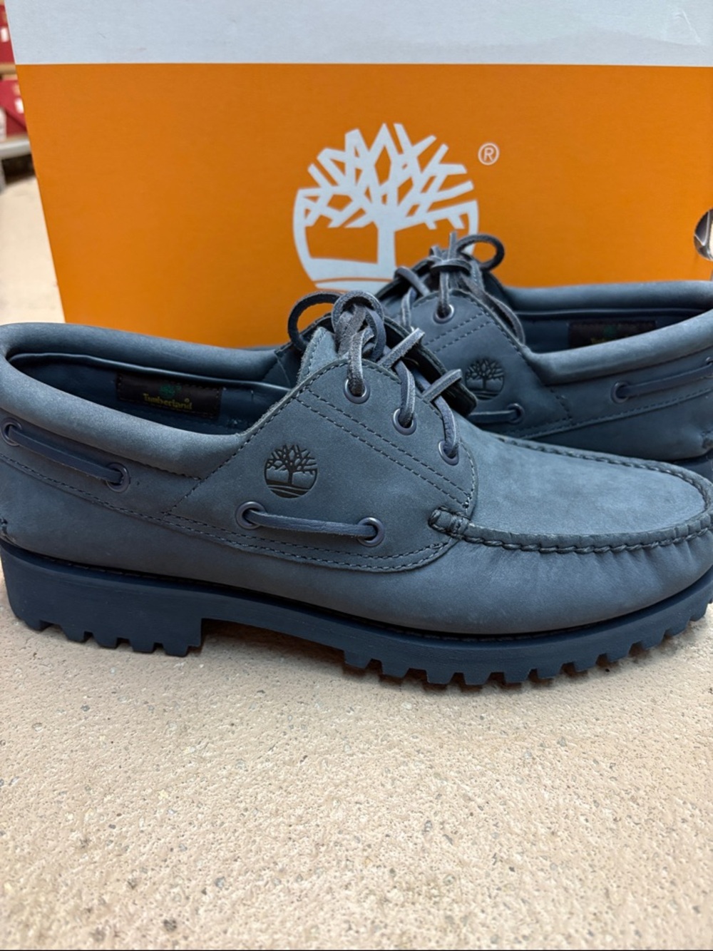 Timberland Men's Nubuck Boat Shoes in Slate Blue